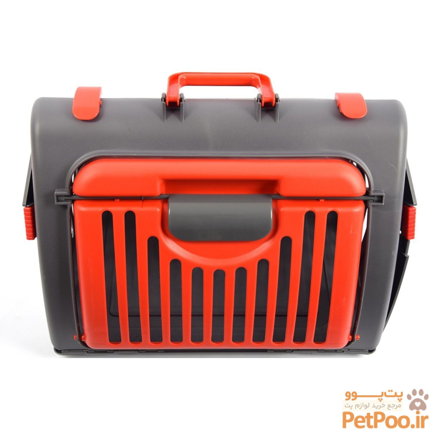 باکس حمل و نقل سگ طوسی نارنجی