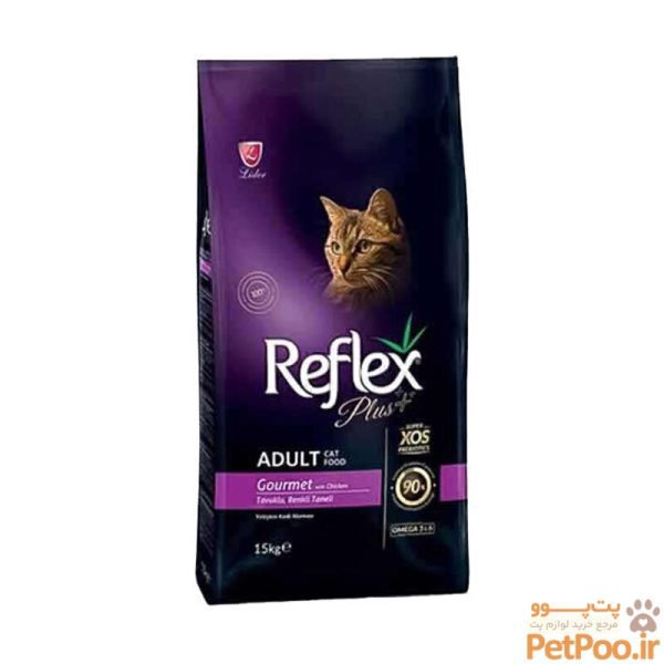 غذای خشک گربه رفلکس پلاس Reflex Plus Adult Gourmet وزن 15 کیلوگرم - تصویر 1