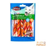 تشویقی سگ با طعم مرغ باربیکیو تریکسی Trixie Denta Fun Barbecue Chicken Rolls وزن 80 گرم