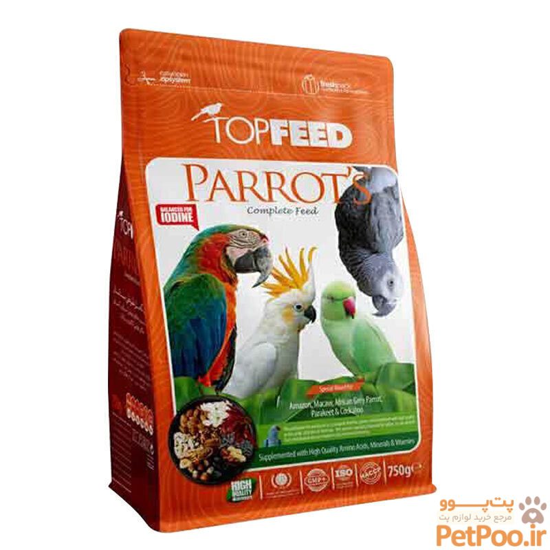 خوراک آجیلی طوطی سانان تاپ فید مدل Parrots Complete Food وزن 750 گرم خوراک آجیلی طوطی سانان تاپ فید مدل Parrots Complete Food وزن 750 گرم - تصویر 1