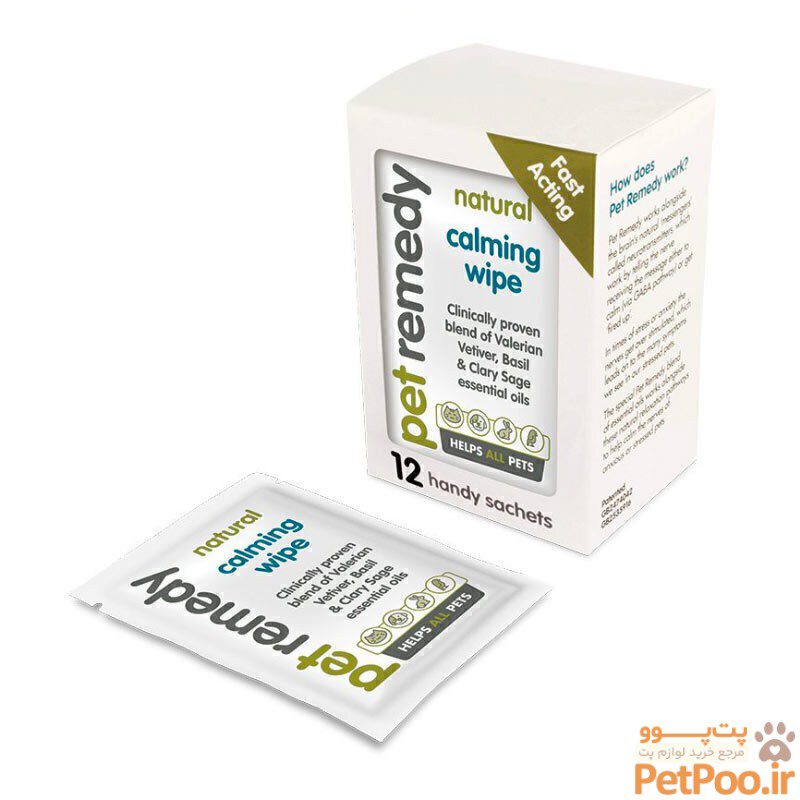 دستمال مرطوب آرامش بخش پت رمدی Pet Remedy Calming Wipes بسته 12 عددی دستمال مرطوب آرامش بخش پت رمدی Pet Remedy Calming Wipes بسته 12 عددی - تصویر 1