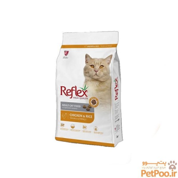 غذای خشک گربه بالغ با طعم مرغ و برنج رفلکس Reflex Adult With Chicken & Rice وزن 15 کیلوگرم غذای خشک گربه بالغ با طعم مرغ و برنج رفلکس Reflex Adult With Chicken & Rice وزن 15 کیلوگرم - تصویر 1