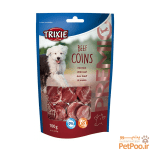 تشویقی سکه ای سگ تریکسی طعم گوساله Trixie Beef Coins وزن 100 گرم