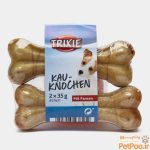 تشویقی سگ استخوان جویدنی تریکسی با طعم سیرابی Trixie Kau-Knochen بسته 2 عددی