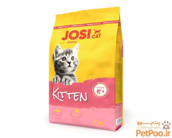 4032254773955_Katze_JosiCat_Kitten_10kg_seitlich غذای خشک بچه گربه جوسرا با طعم گوشت پرندگان JosiCat Kitten Poultry وزن 1 کیلوگرم - تصویر 1