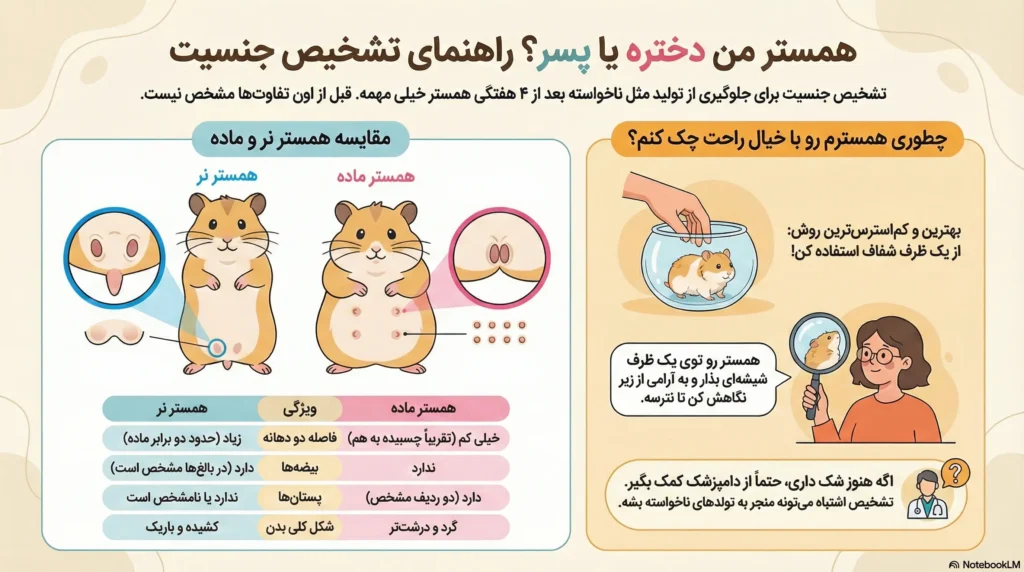 petpoo infographic hamster gender guide