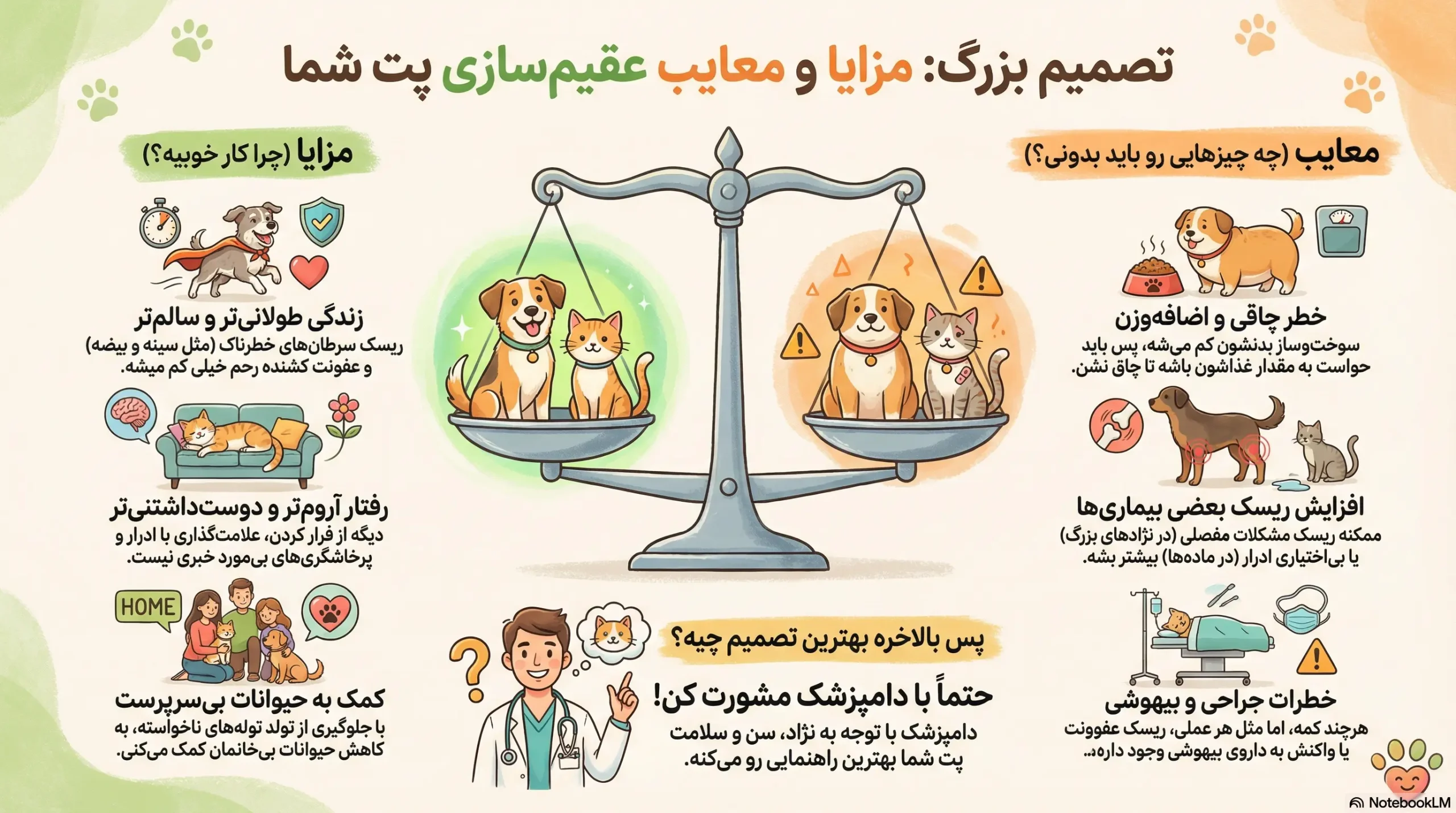 مزایا و معایب عقیم سازی حیوانات خانگی چیست؟ 1 petpoo infographic spaying neutering pros cons scaled