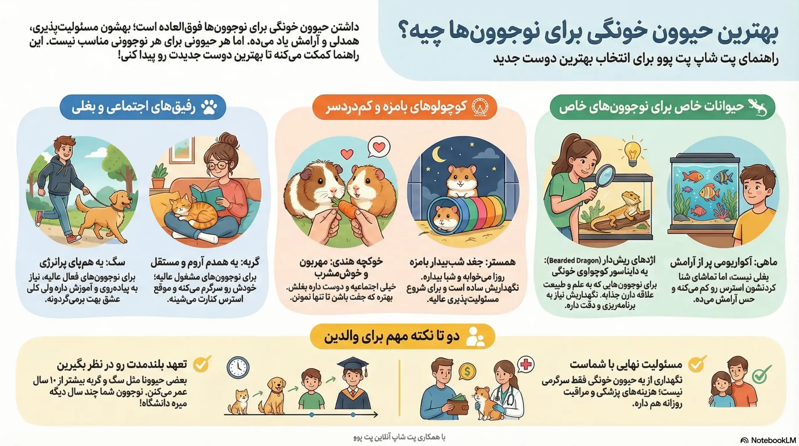 بهترین حیوانات خانگی برای نوجوانان چیست؟ 2 petpoo infographic best pets for teens scaled