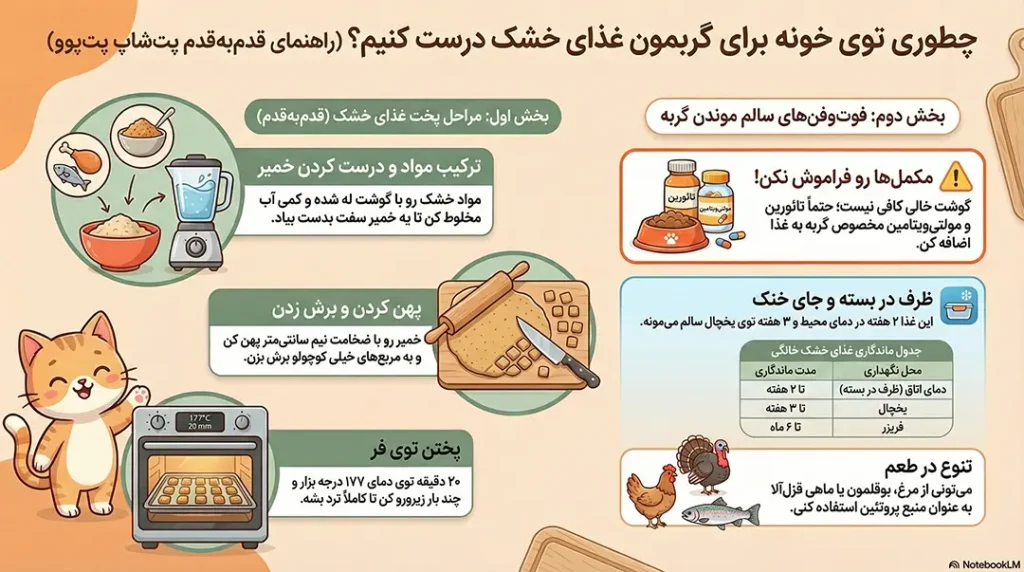 petpoo infographic how to make dry cat food