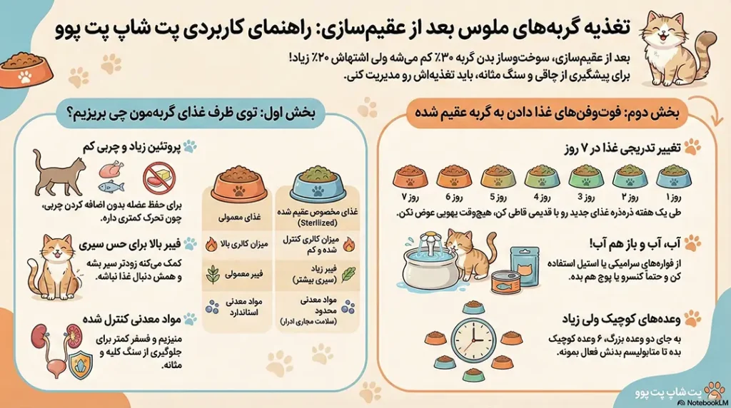 petpoo infographic sterilized cat food buying guide